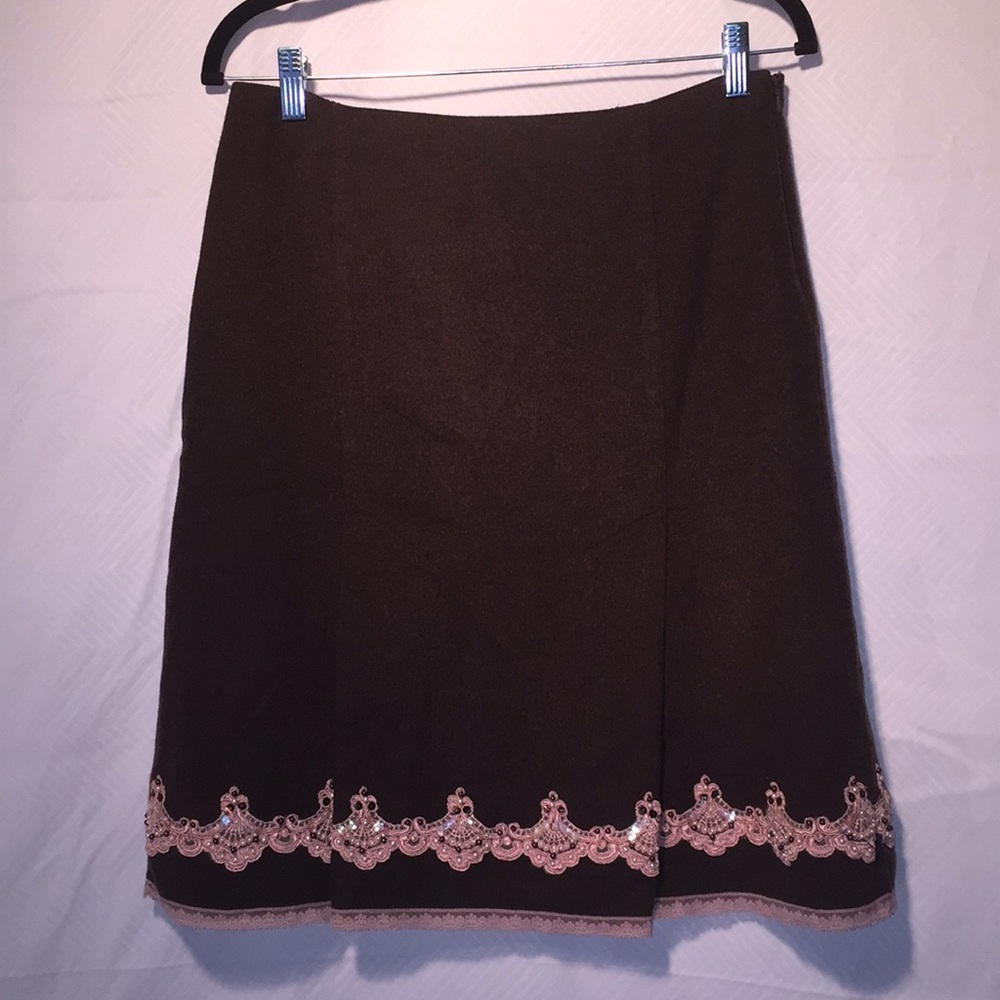 Express Wool Skirt | Brown